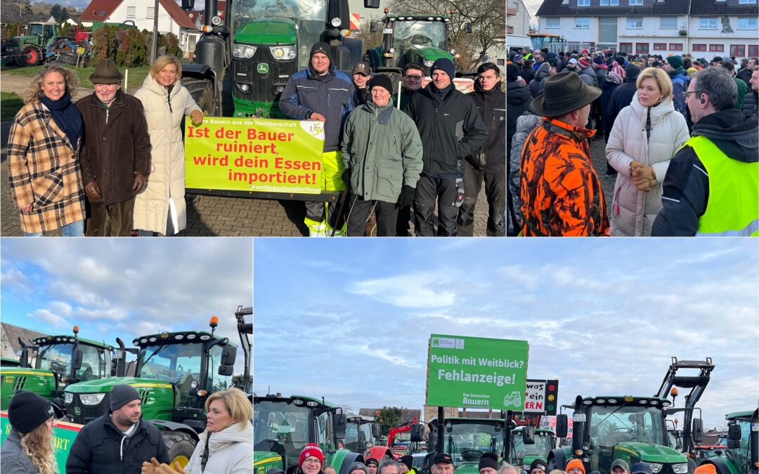 Demonstration mit rund 250 Traktoren in Bad Sobernheim