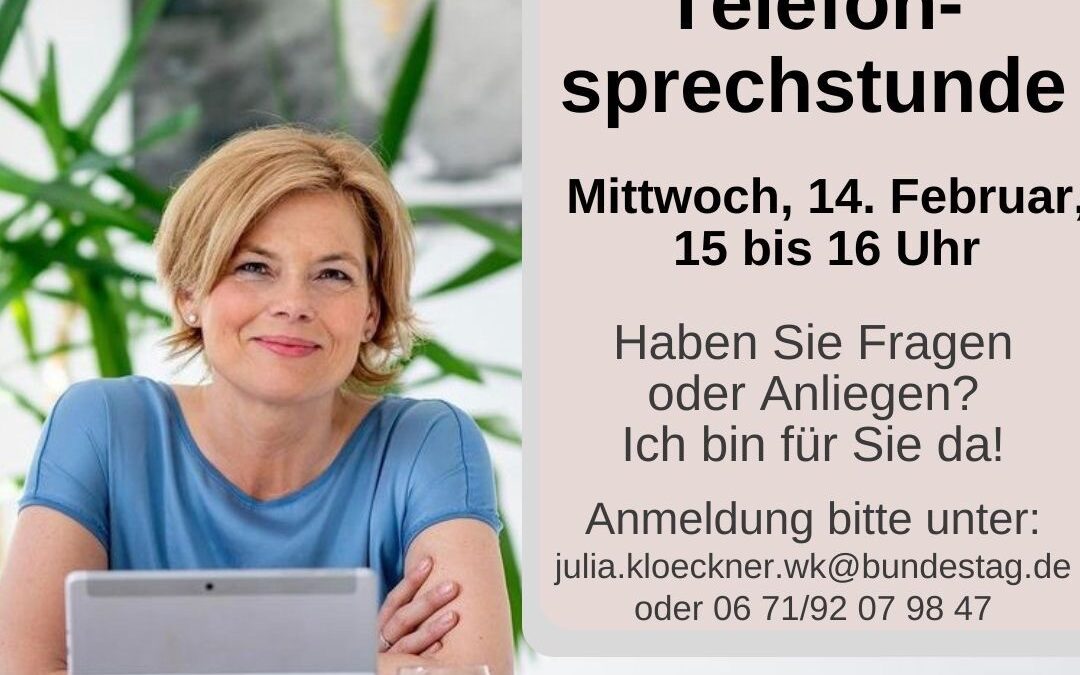 Telefonsprechstunde am 14. Februar